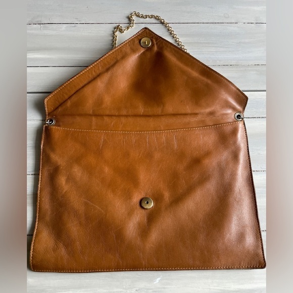 Vintage Cognac Leather pocket book/ handbag - Picture 3 of 8